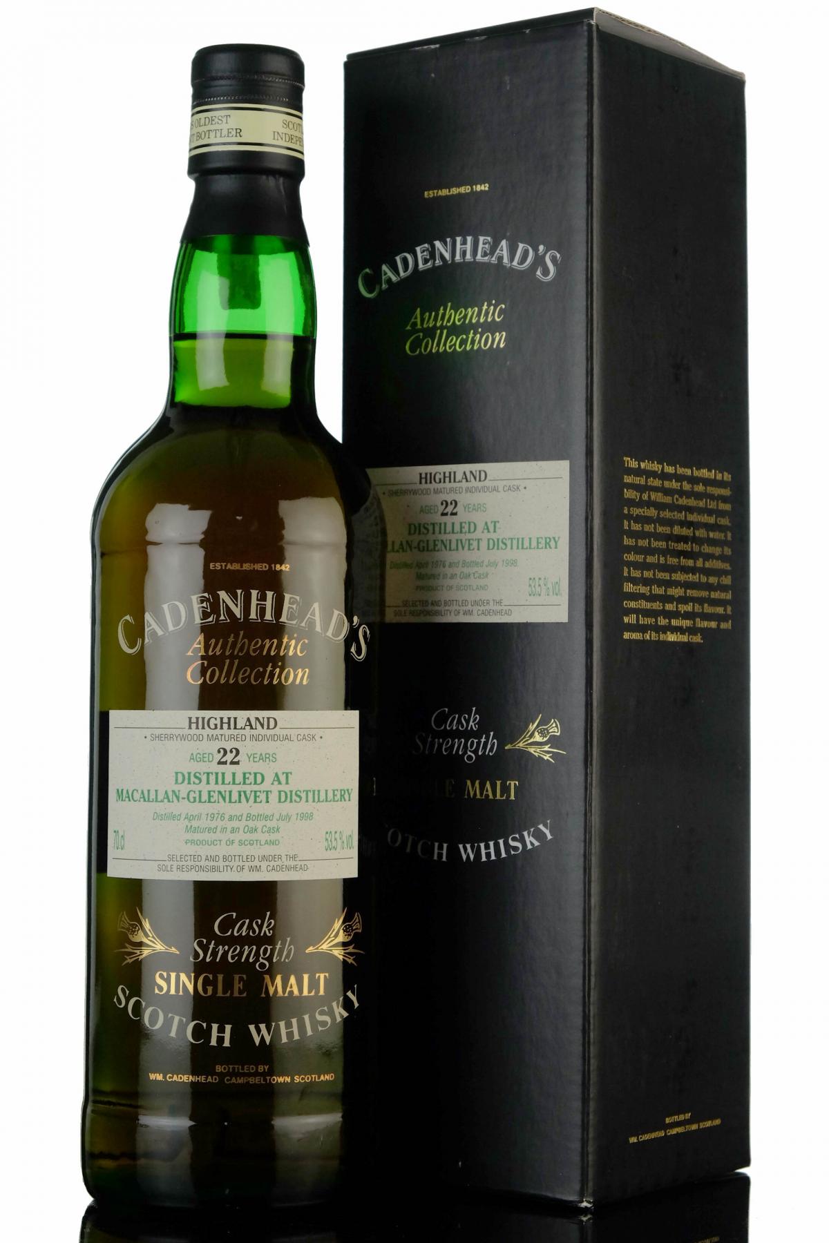 Macallanglenlivet 1976 - 1998 22 Cadenheads Authentic Collection