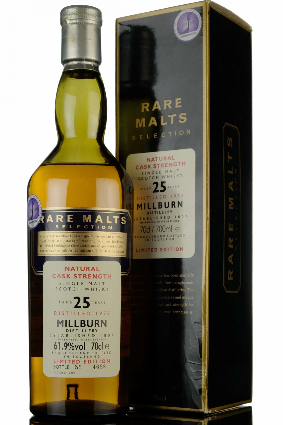 Millburn 1975-2001 - 25 Year Old - Rare Malts 61.9%