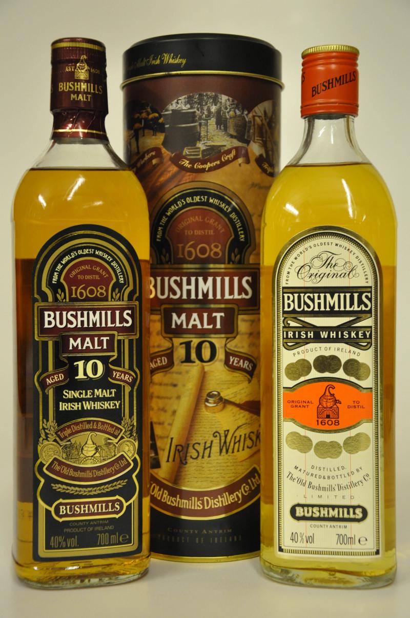 Bushmills 10 Year Old & Bushmills Original Irish Whiskey