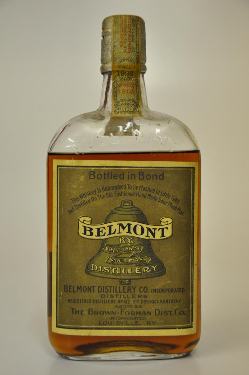 Belmont Distilled 1914 & Bottled 1928