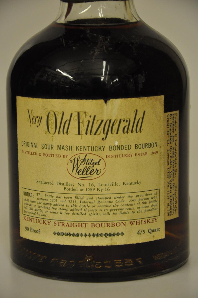 Very Old Fitzgerald - Barreled In 1958 - Kentucky Straight Bourbon Whiskey
