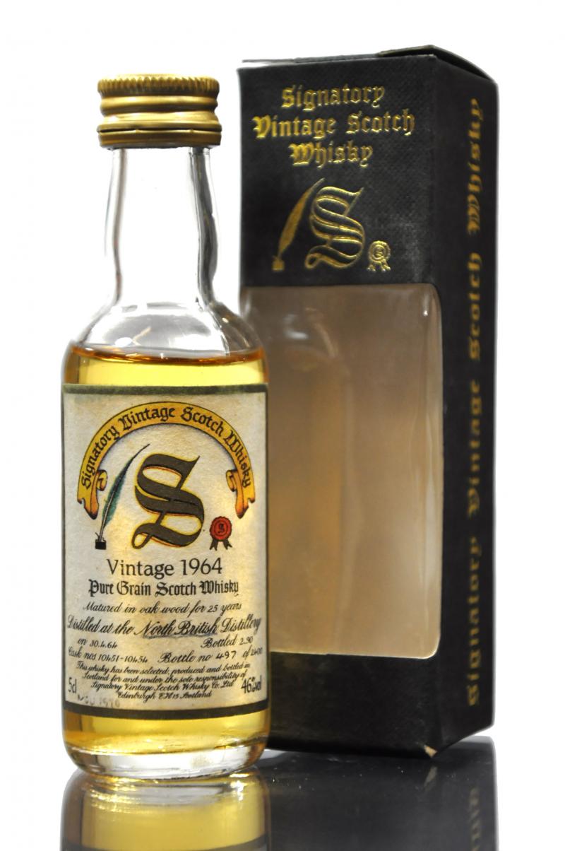 North British 1964 - 25 Year Old - Signatory Vintage Miniature
