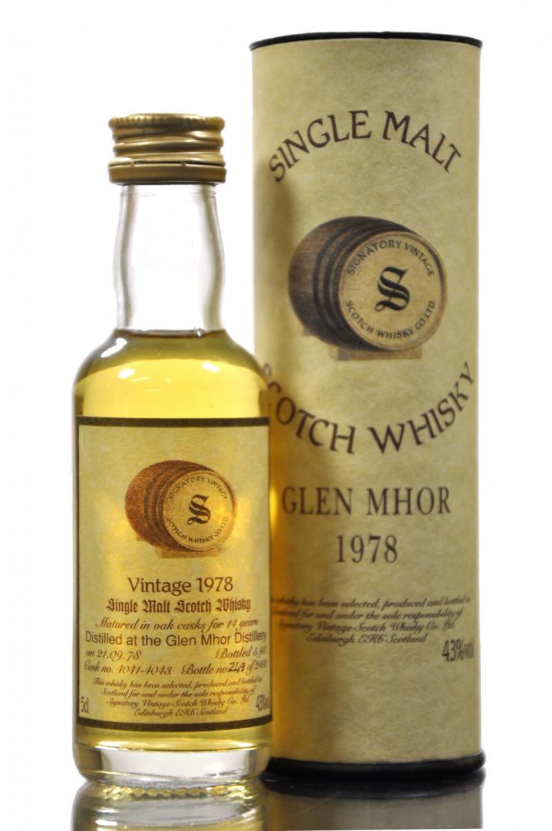Glen Mhor 1978 - 14 Year Old - Signatory Vintage Miniature