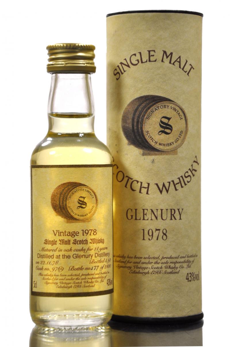 Glenury 1978-1993 - 14 Year Old - Signatory Vintage - Single Cask 9769 - Miniature