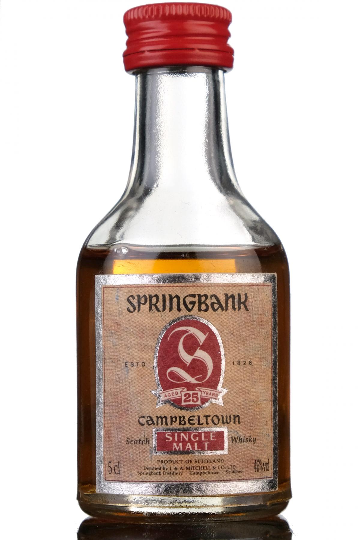 Springbank 25 Year Old Miniature