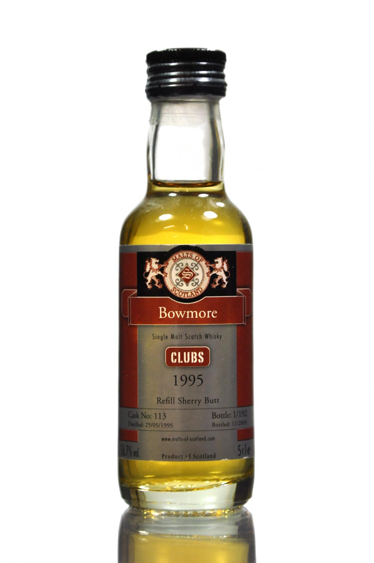 Bowmore 1995-2009 - Cask 113 - Malts Of Scotland Miniature