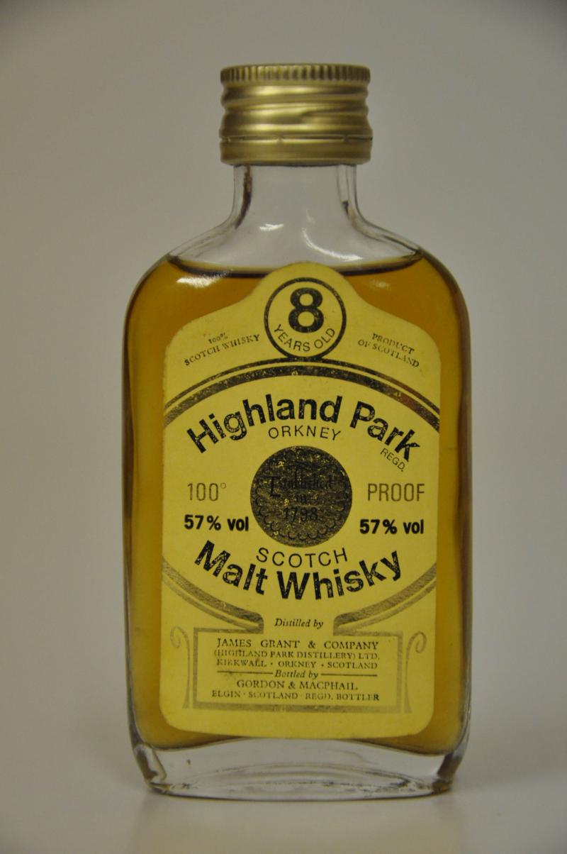 Highland Park 8 Year Old - Gordon & MacPhail - 100 Proof - Miniature