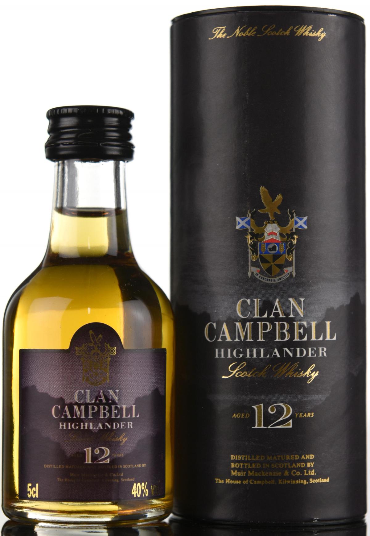 Clan Campbell 12 Year Old Miniature
