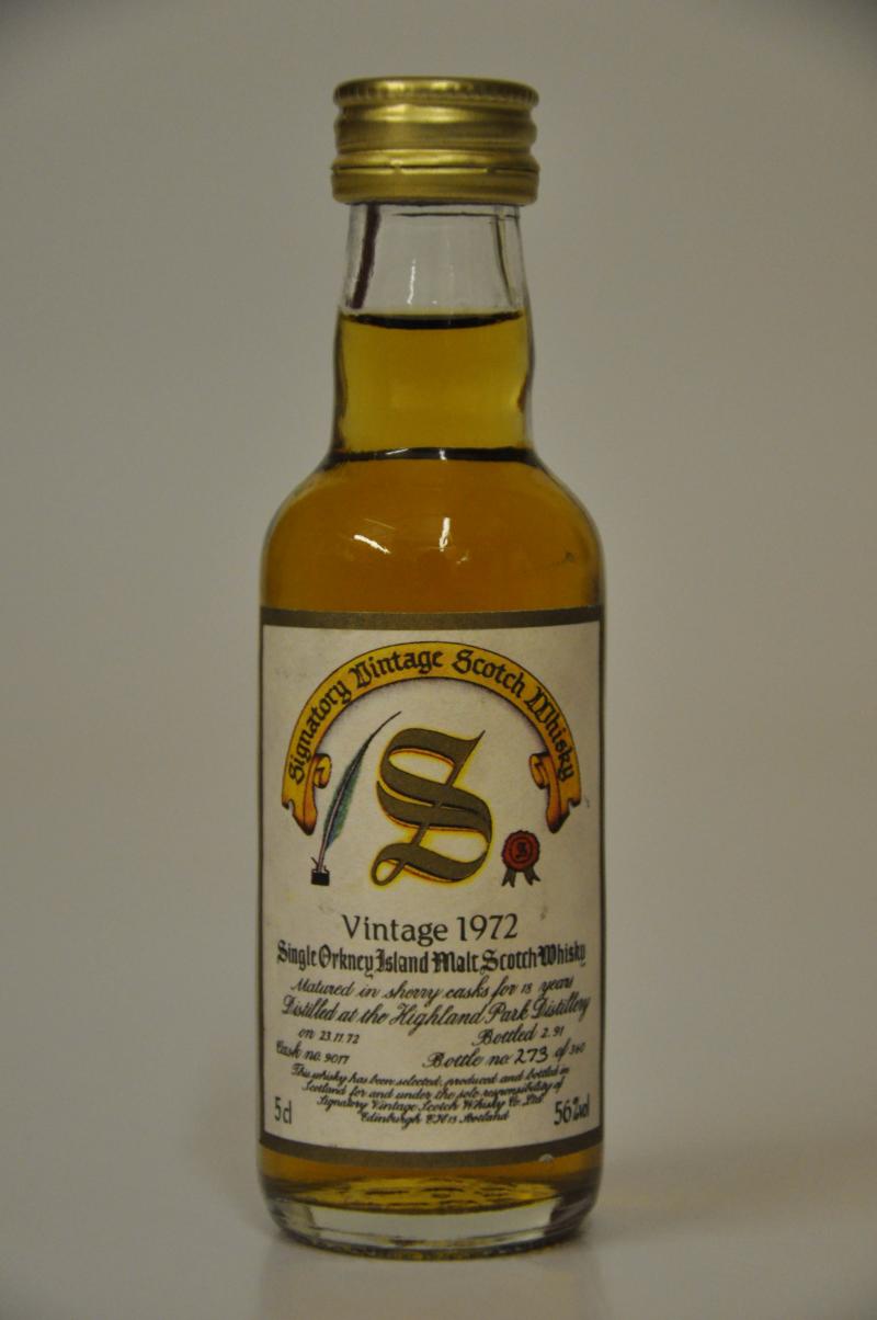 Highland Park 1972-1991 - 18 Year Old - Signatory Vintage Miniature