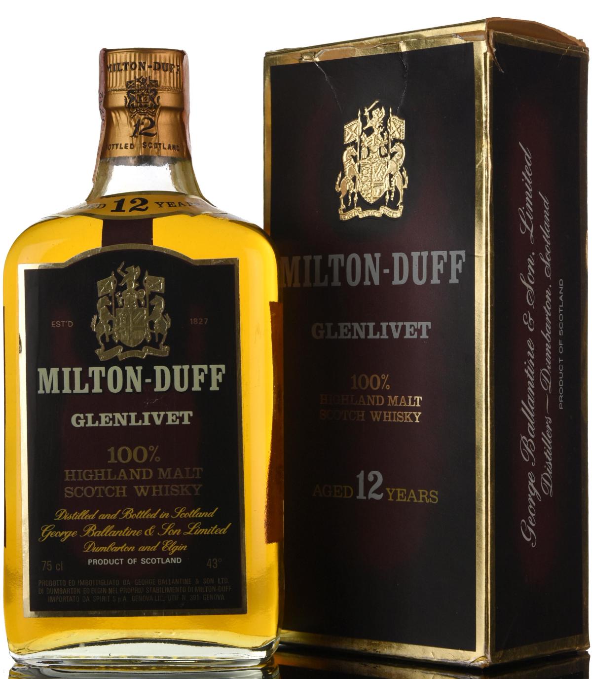 Miltonduff-Glenlivet 12 Year Old - 1980s