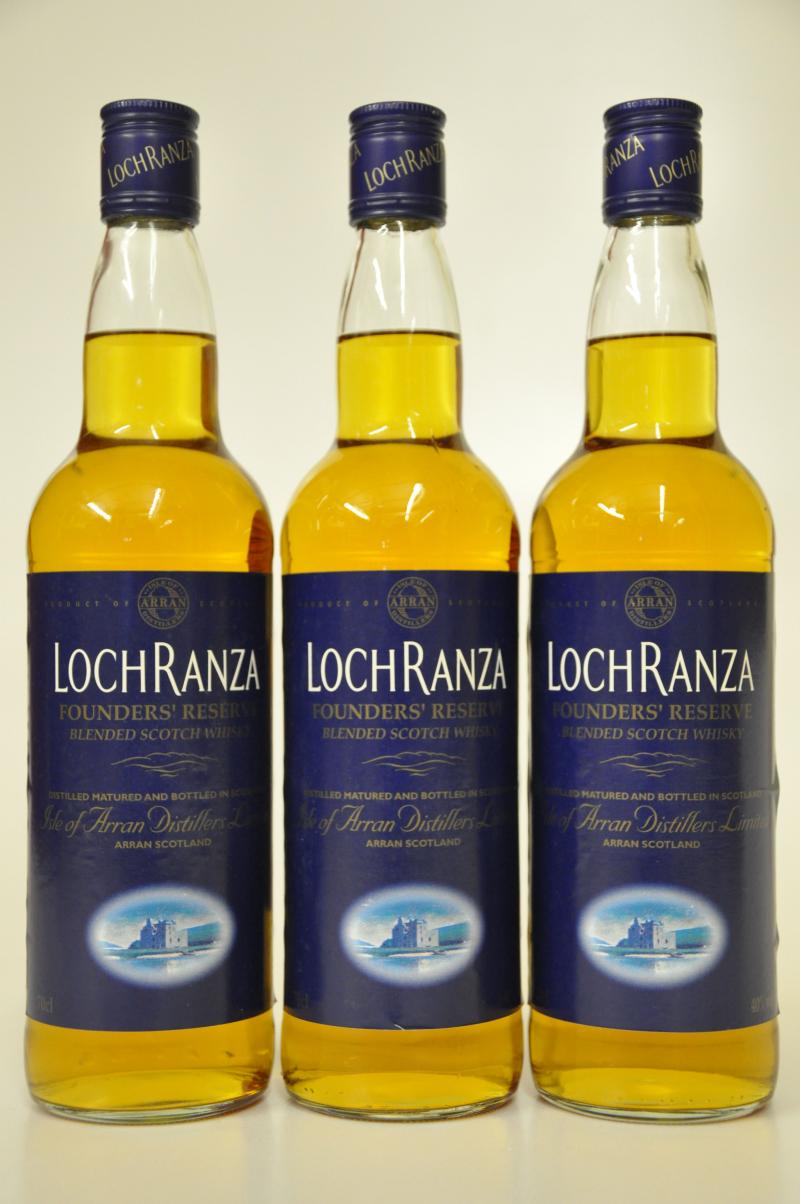 3 x LochRanza Founder\'s Reserve Blended Whisky