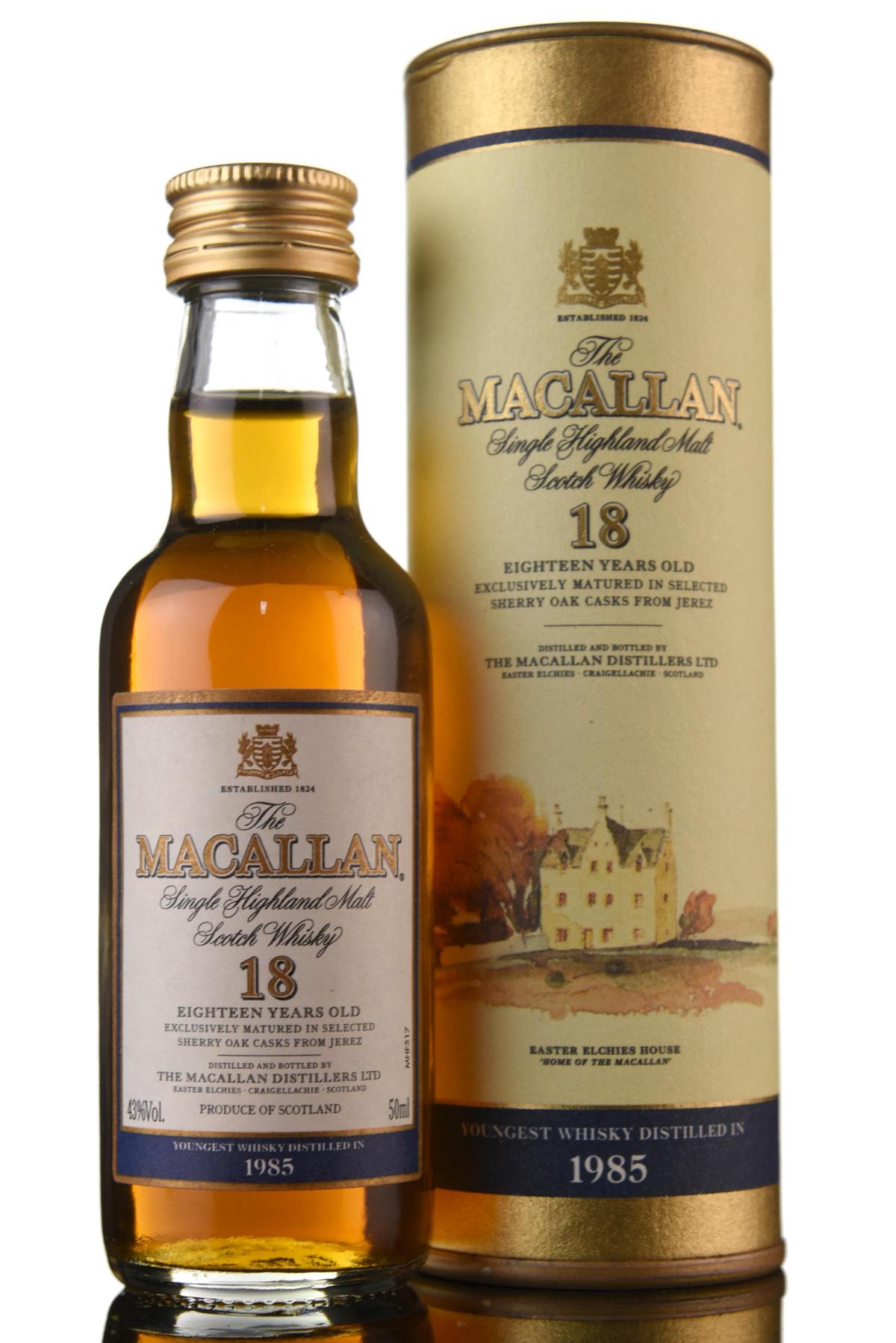 Macallan 1985 - 18 Year Old Miniature