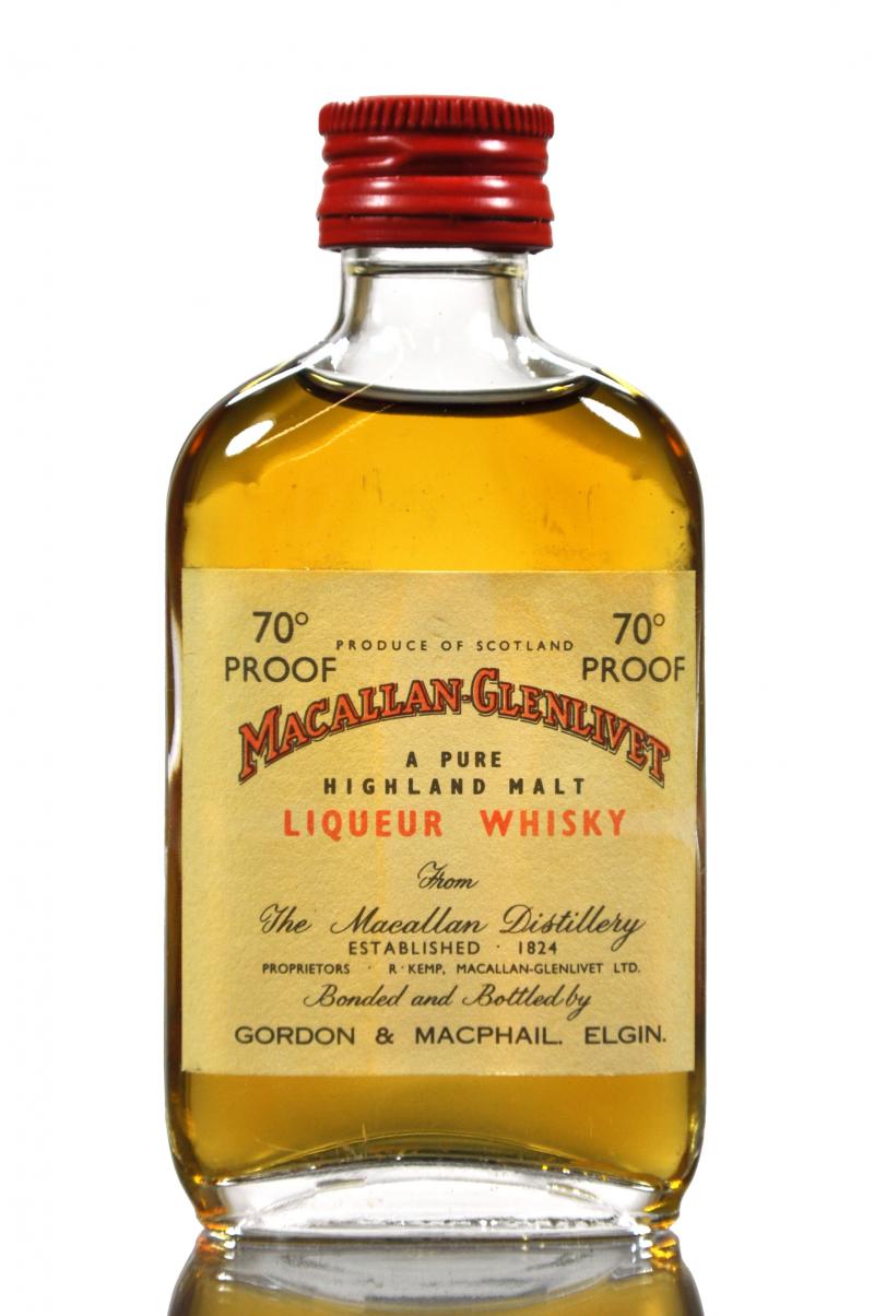Macallan-Glenlivet 70 Proof  Miniature