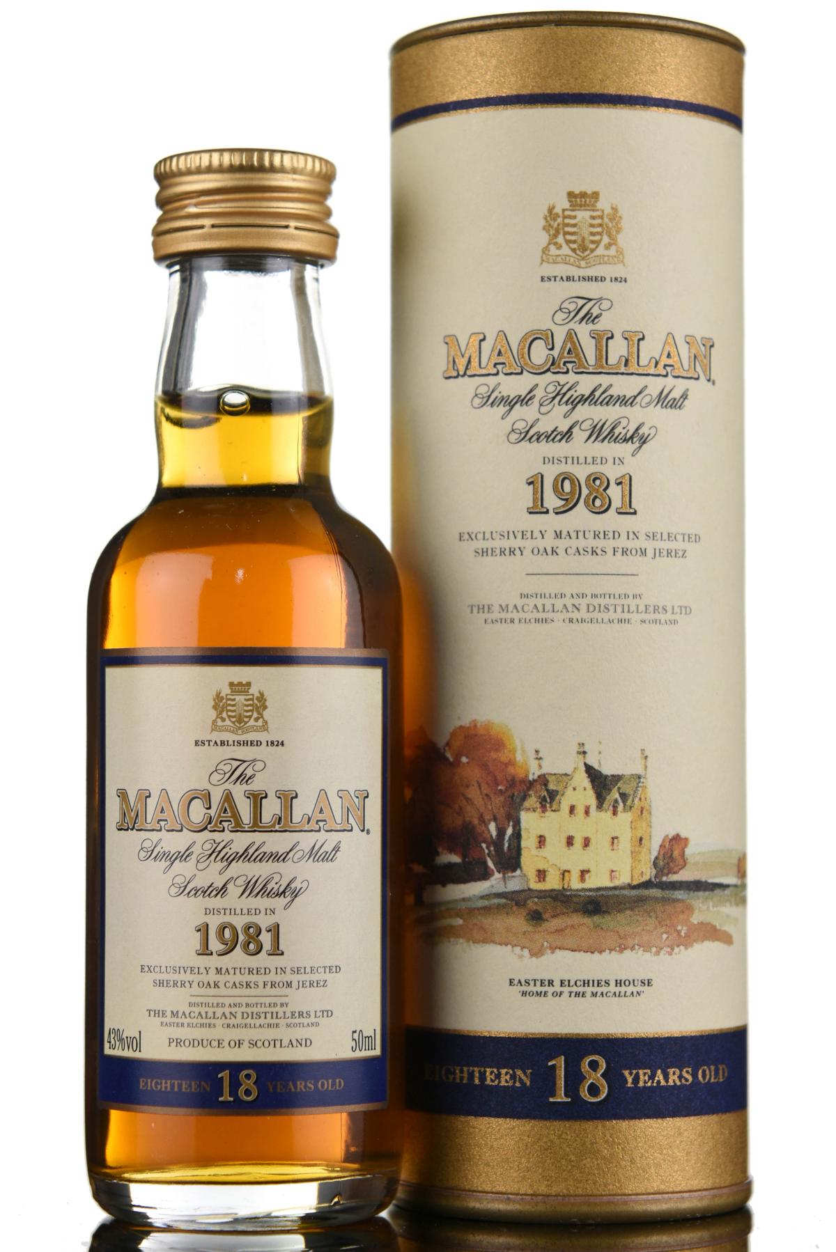 Macallan 1981 - 18 Year Old Miniature