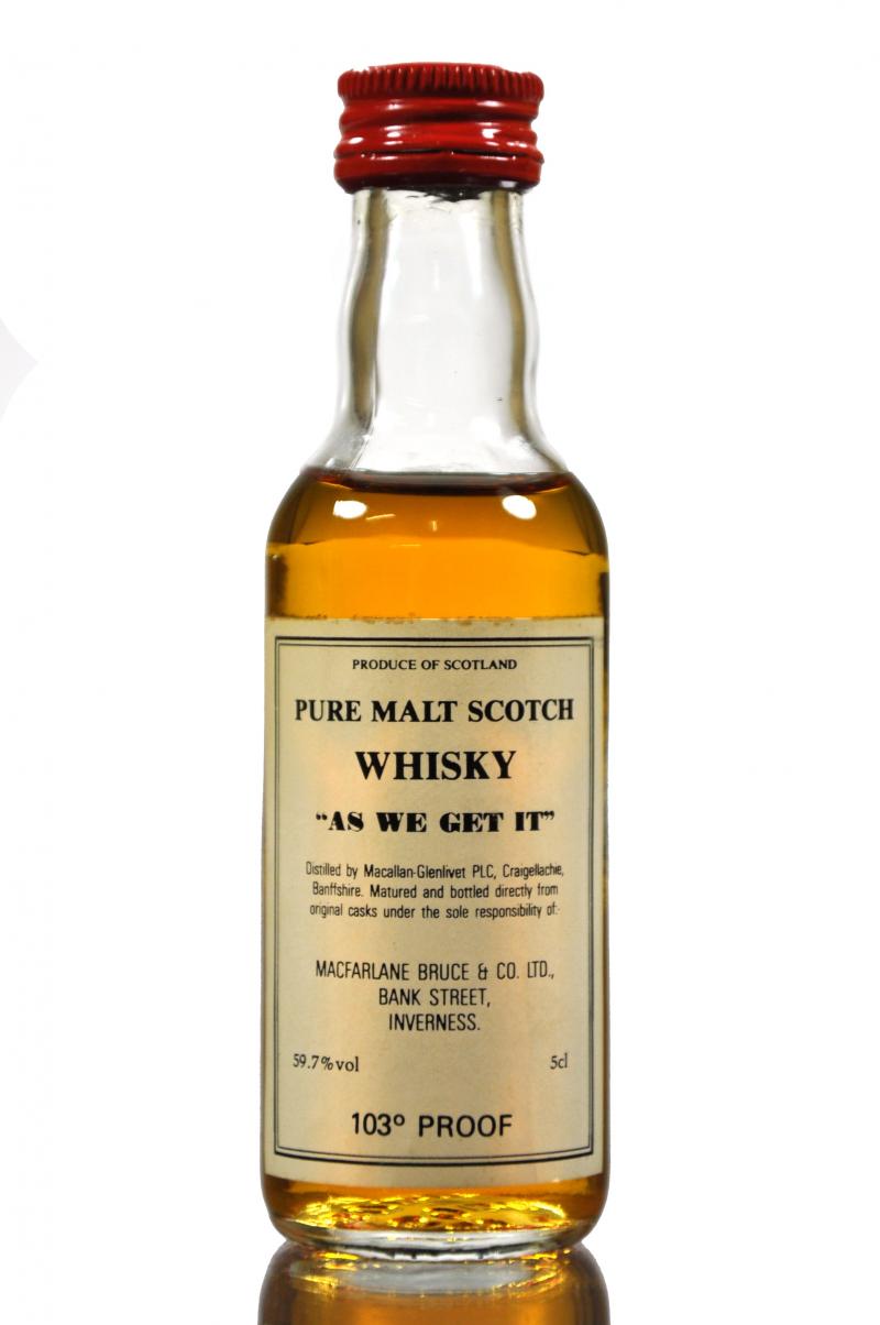 Macallan-Glenlivet As We Get It Miniature