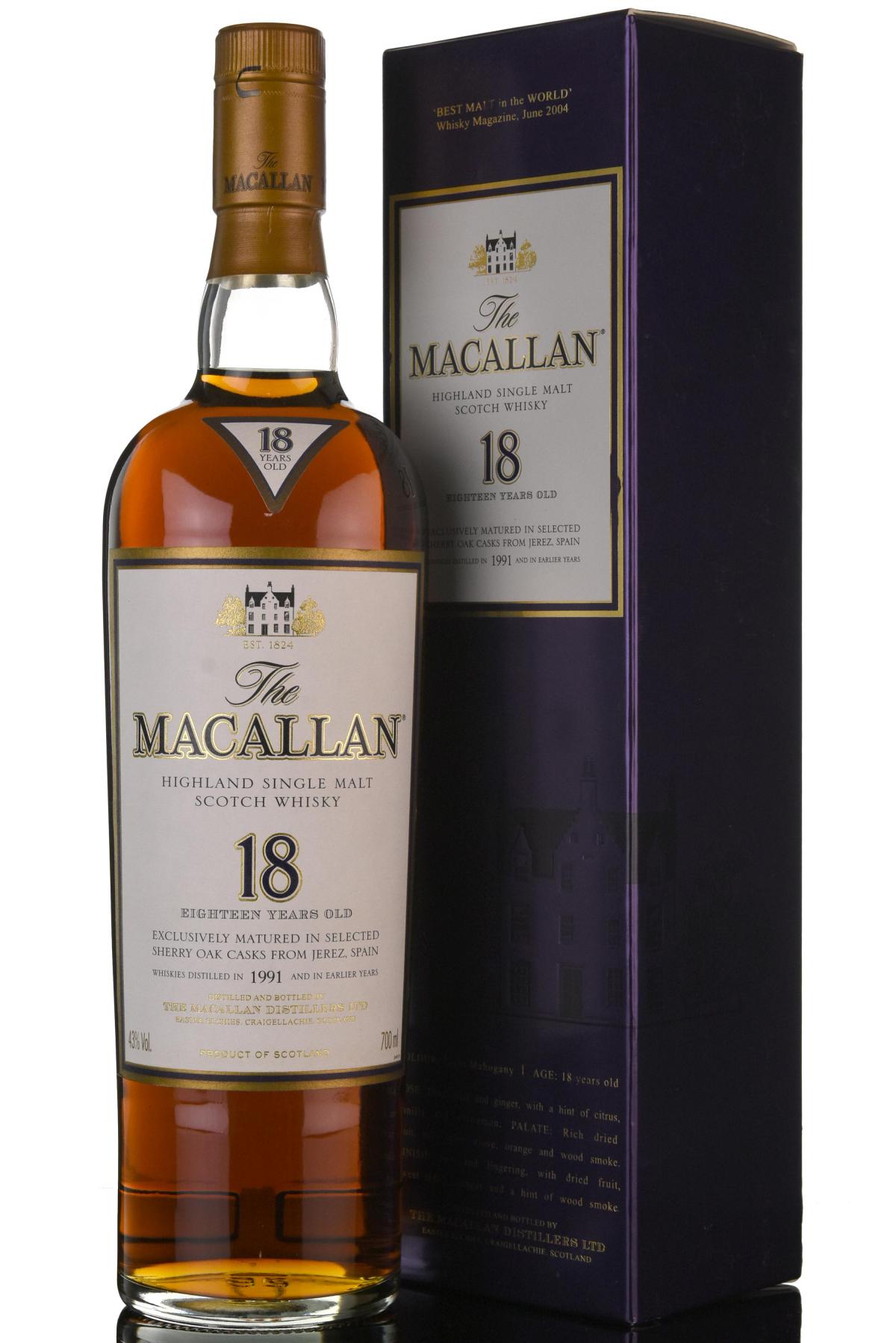 Macallan 1991 - 18 Year Old