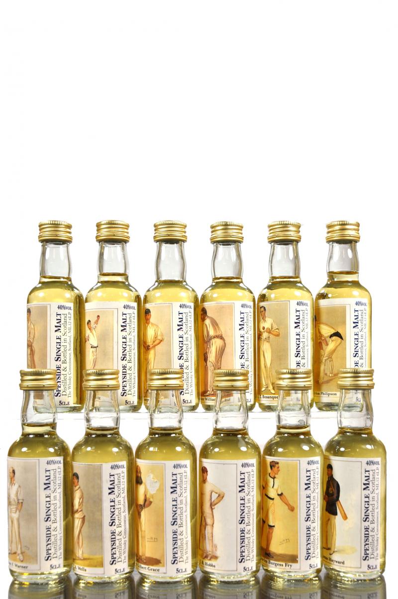 12 x Cricket Players - The Whisky Connoisseur Miniatures