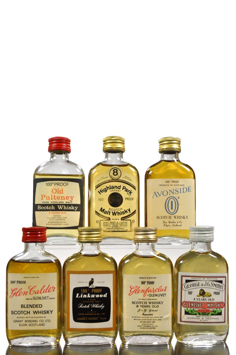 7 Gordon & MacPhail - 100 Proof Miniatures
