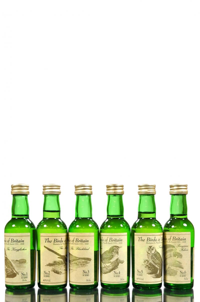 Set Of 12 The Birds Of Britian Collection - The Whisky Connoisseur Miniatures
