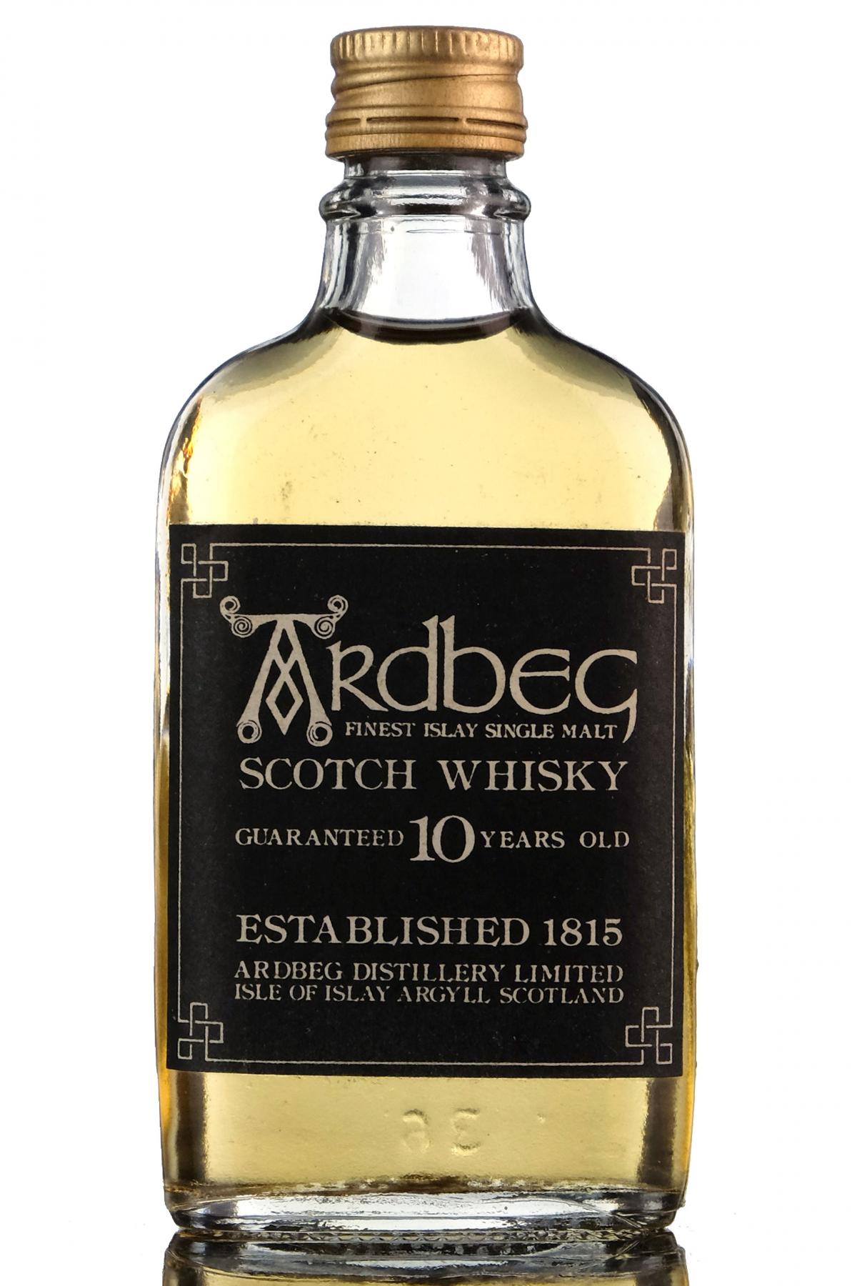 Ardbeg 10 Year Old - Guaranteed - 1980s - Miniature