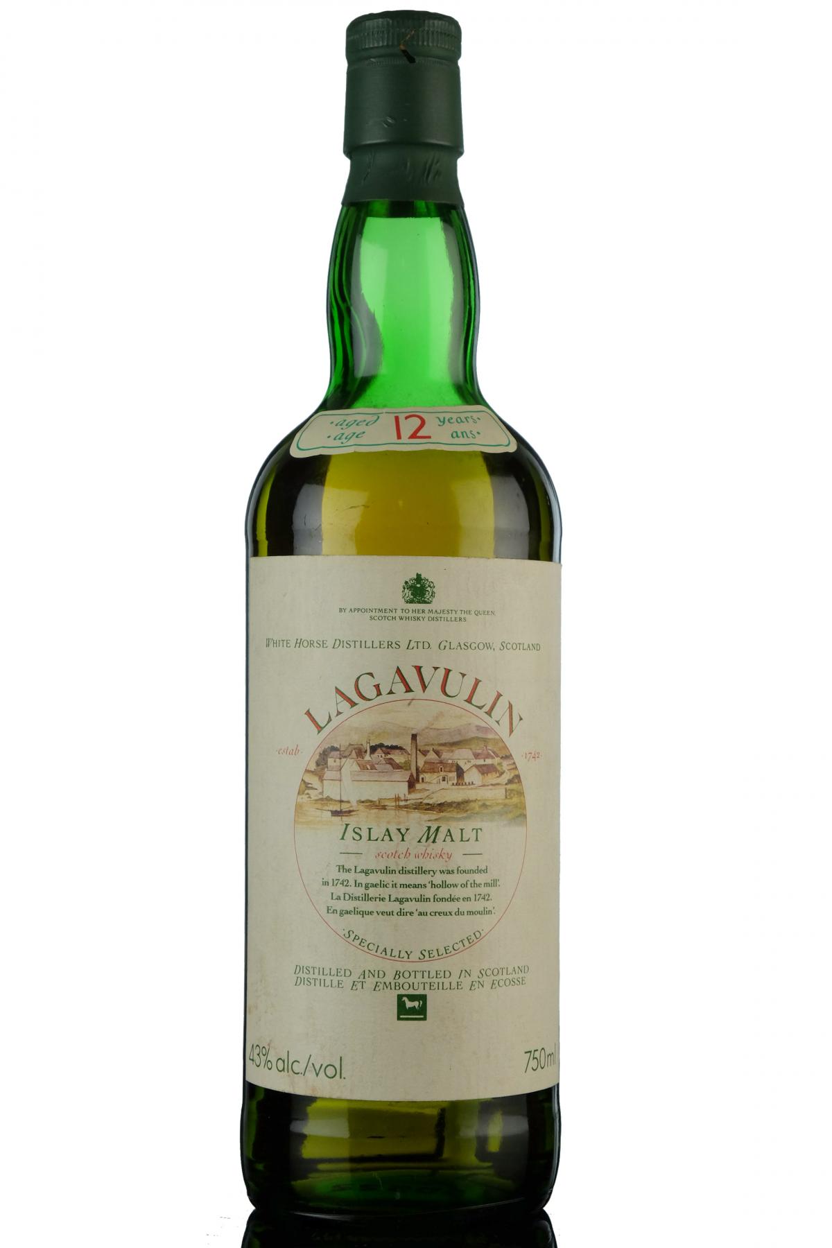Lagavulin 12 Year Old - White Horse - 1980s