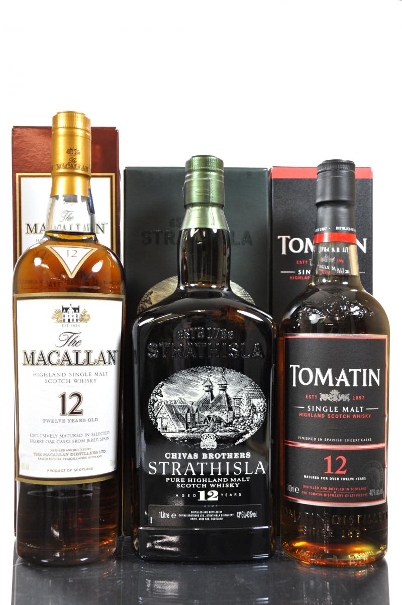 Macallan - Strathisla - Tomatin 12 Year Old