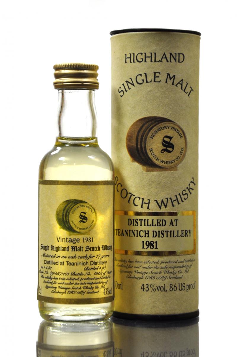 Teaninich 1981 - 17 Year Old - Signatory Vintage Miniature