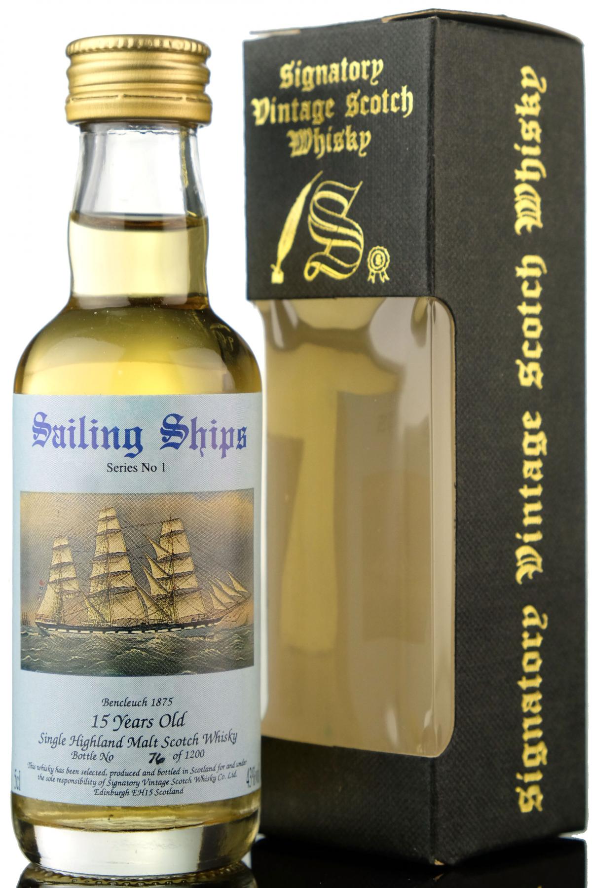 Balvenie 15 Year Old - Sailing Ships Series No.1 - Signatory Vintage Miniature