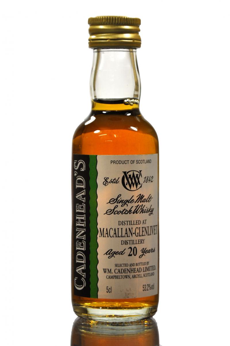 Macallan-Glenlivet 20 Year Old - Cadenheads Miniature
