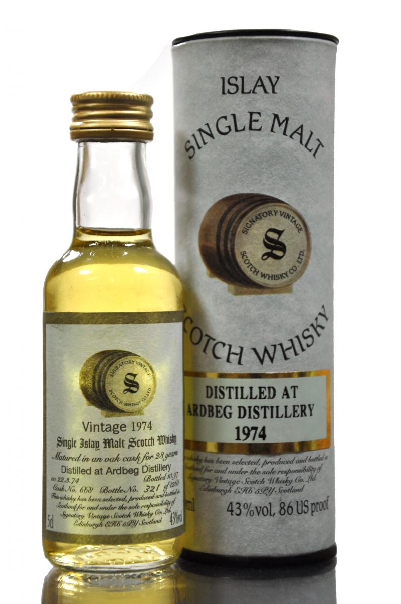 Ardbeg 1974 - 23 Year Old - Signatory Vintage Miniature