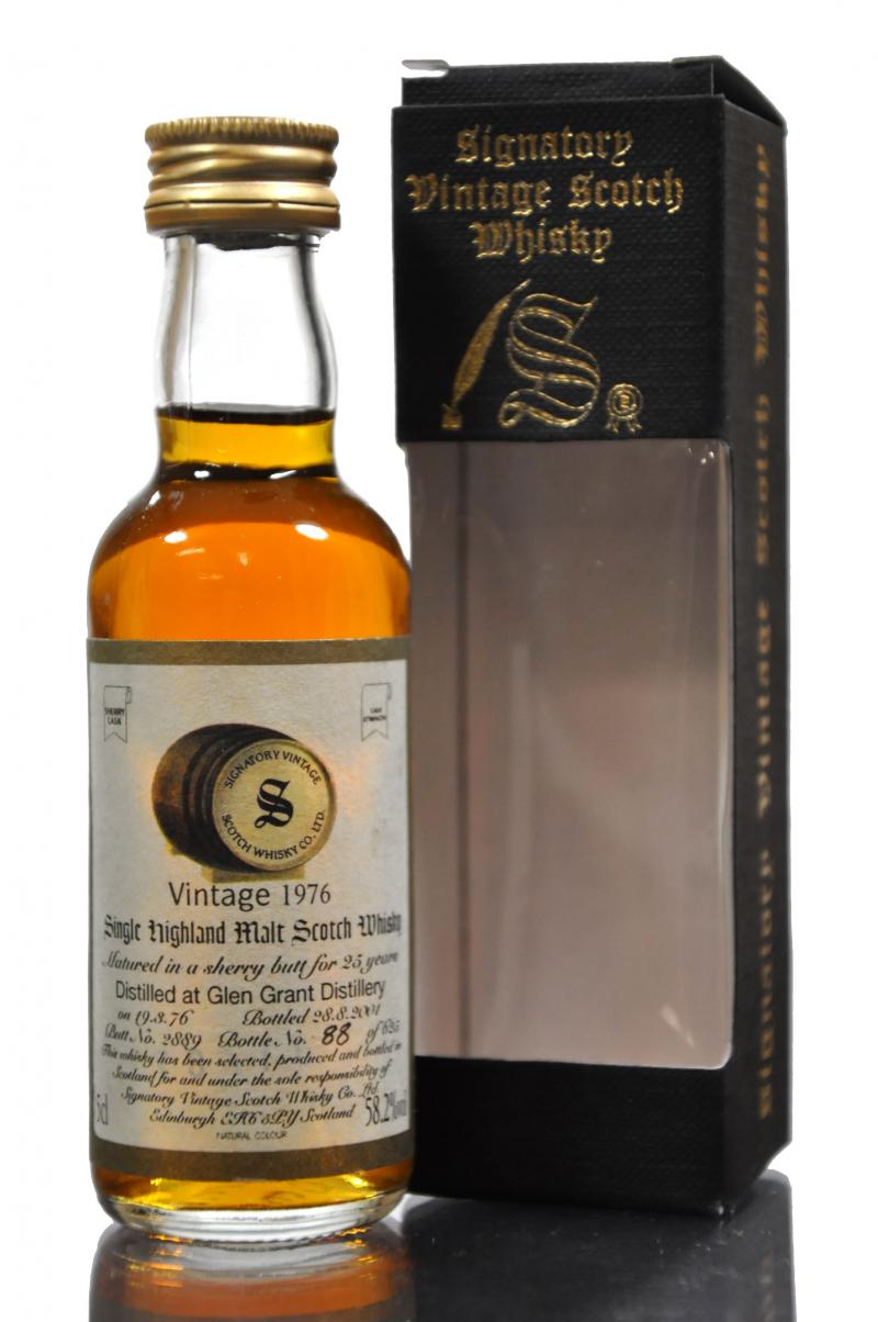 Glen Grant 1976-2001 - 25 Year Old - Signatory Vintage - Single Cask 2889 - Miniature