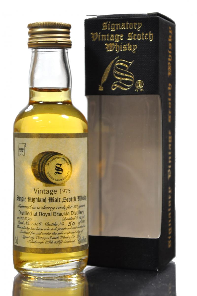 Royal Brackla 1975 - 23 Year Old - Signatory Vintage Miniature