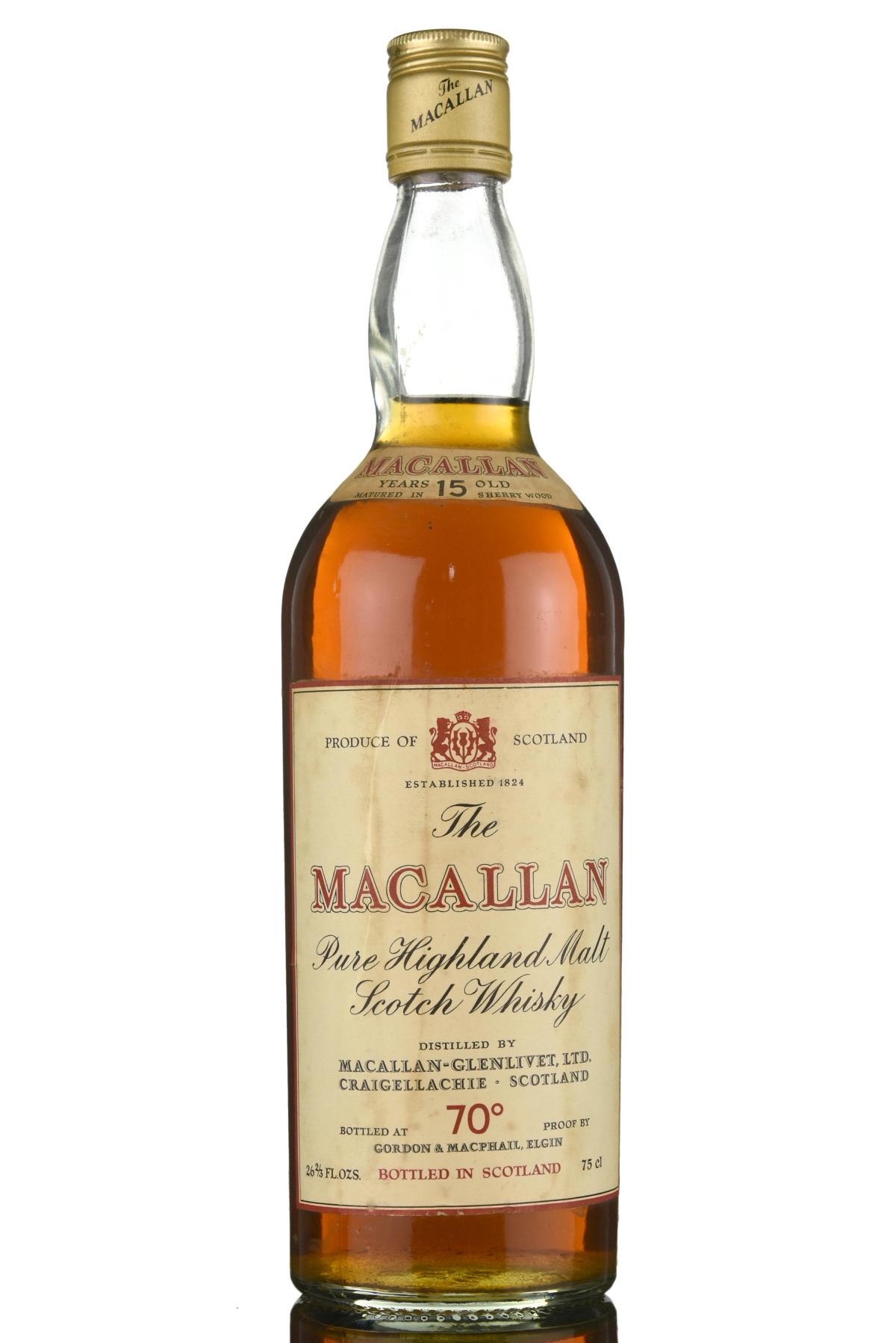 Macallan 15 Year Old - Gordon & MacPhail - 1970s