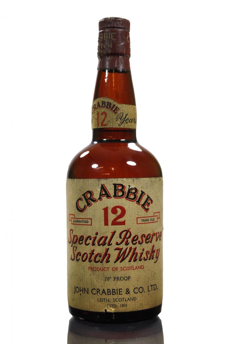 Crabbie 12 Year Old - Special Reserve - 1950s