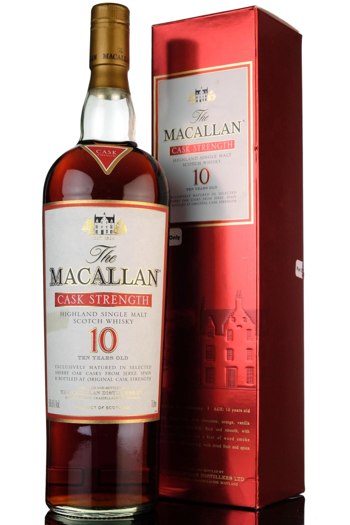 Macallan 10 Year Old  Cask Strength  1 Litre