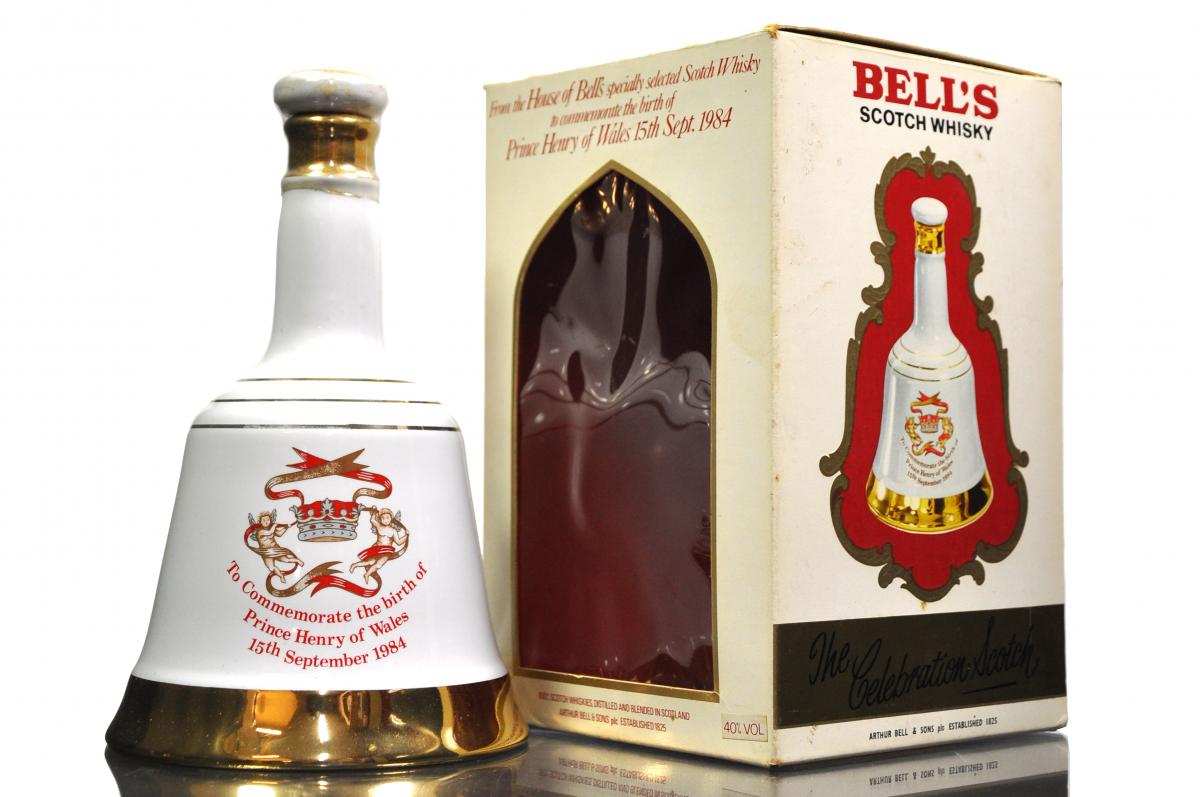 Bells Commemorate Decanter - The Birth Of Prince Henry Of Wales 1984