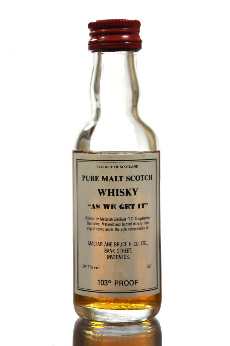 Macallan-Glenlivet As We Get It Miniature