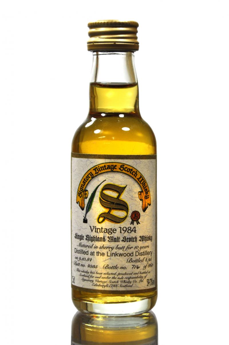 Linkwood 1984 - 10 Year Old - Signatory Vintage Miniature
