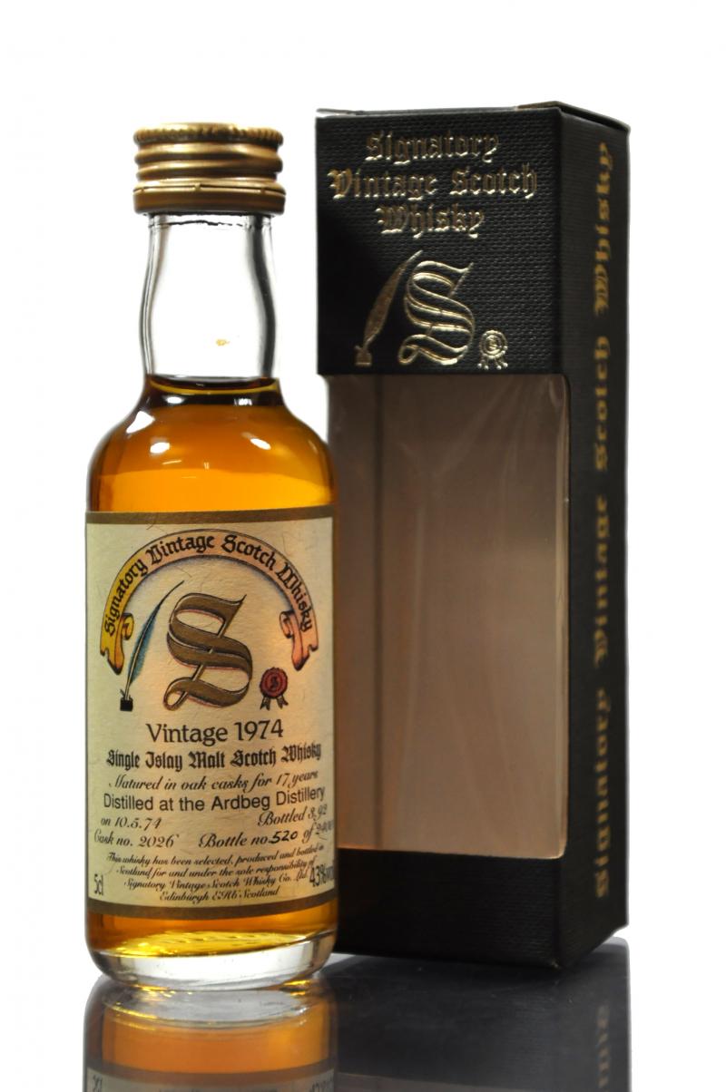 Ardbeg 1974 - 17 Year Old - Signatory Vintage Miniature