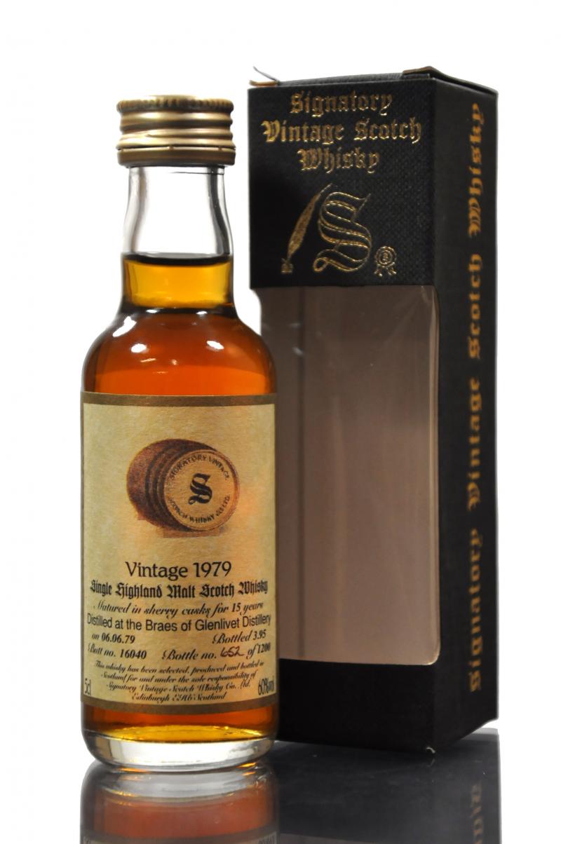 Braes Of Glenlivet 1979-1995 - 15 Year Old - Signatory Vintage - Single Cask 16040 - Minia