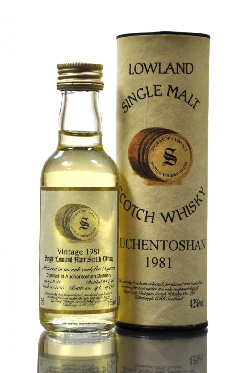 Auchentoshan 1981-1996 - 15 Year Old - Signatory Vintage Miniature - cask 1145