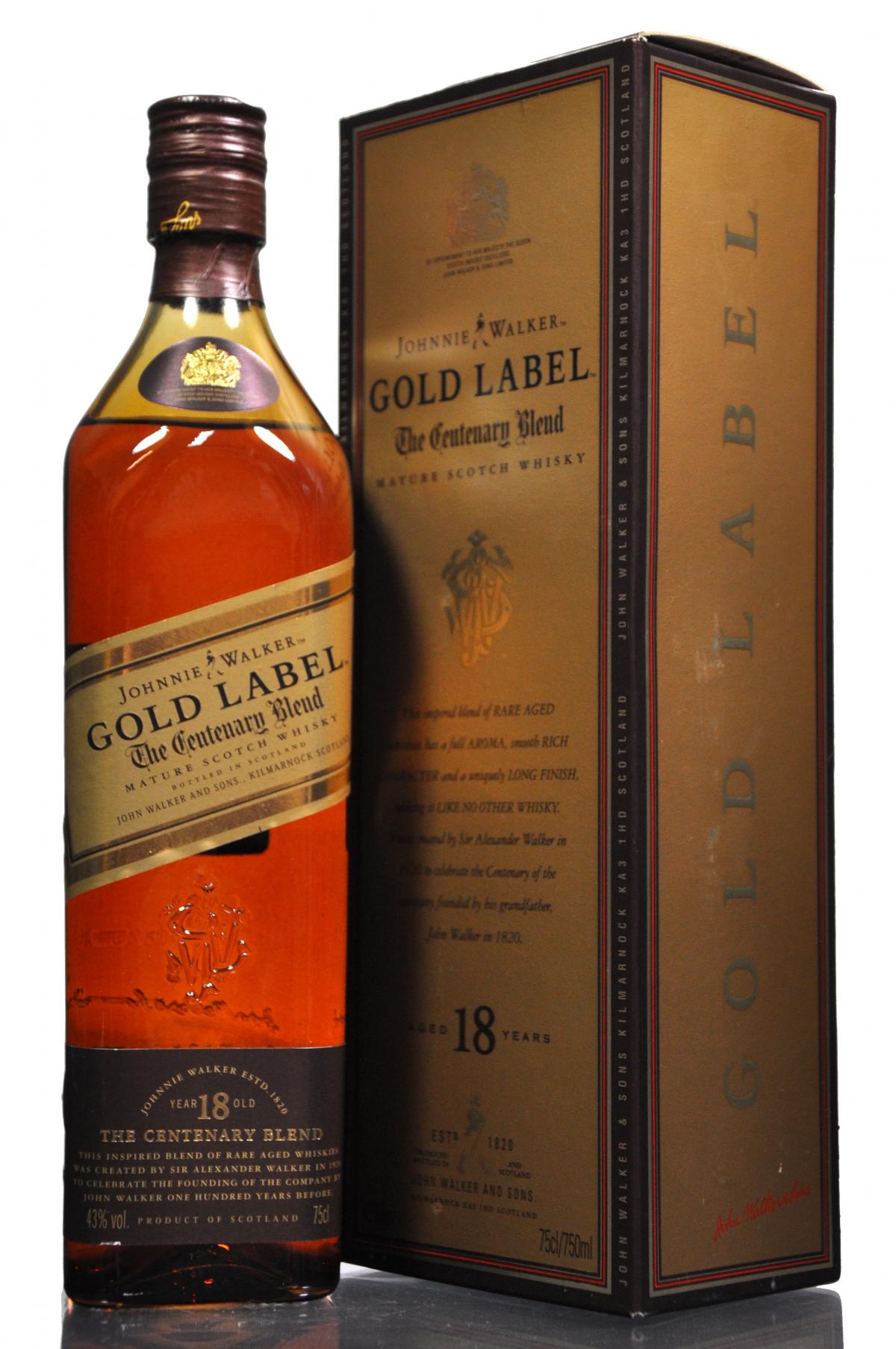 Johnnie Walker 18 Year Old - Gold Label - The Centenary Blend