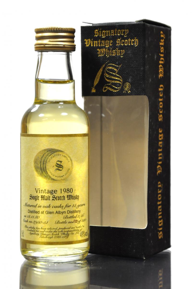 Glen Albyn 1980 - 15 Year Old - Signatory Vintage Miniature