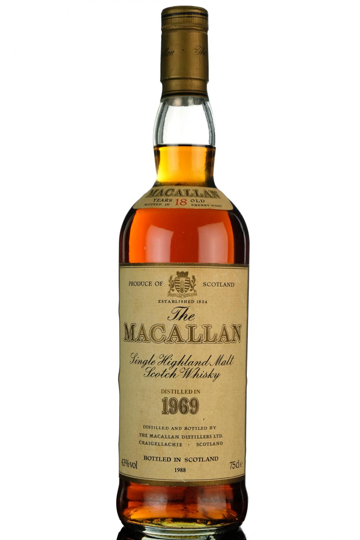 Macallan 1969-1988 - 18 Year Old