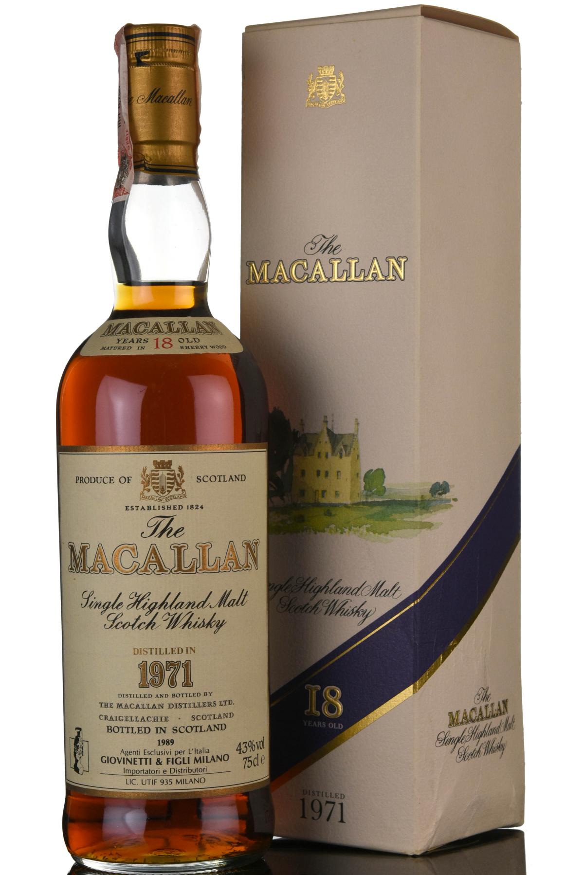 Macallan 1971-1989 - 18 Year Old - Sherry Cask