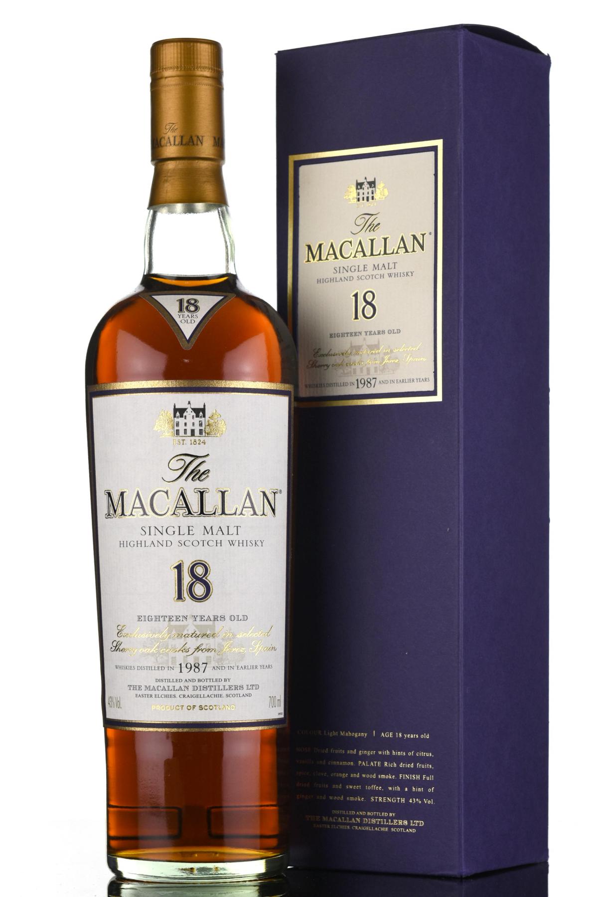 Macallan 1987 - 18 Year Old