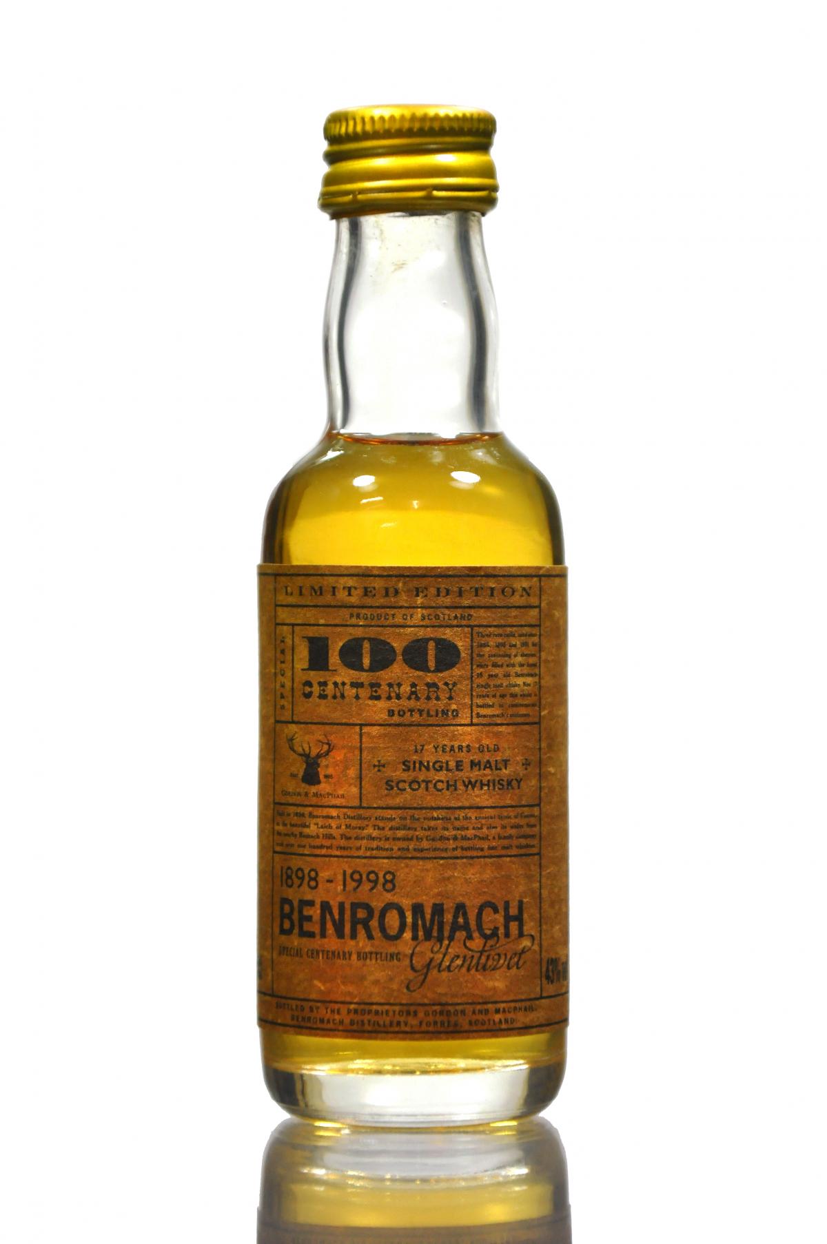 Benromach Centenary - 1898-1998 Miniature