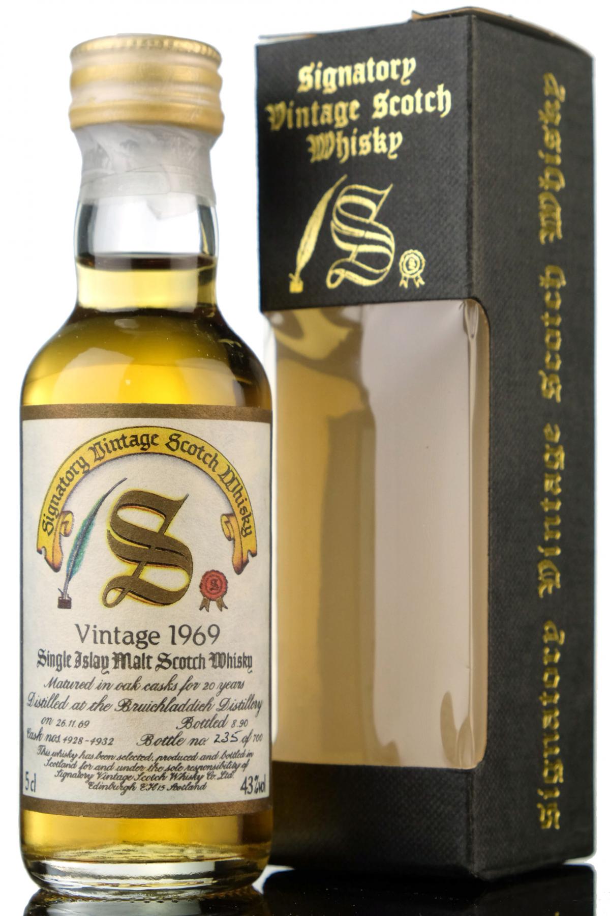 Bruichladdich 1969-1990 - 20 Year Old - Signatory Vintage Miniature