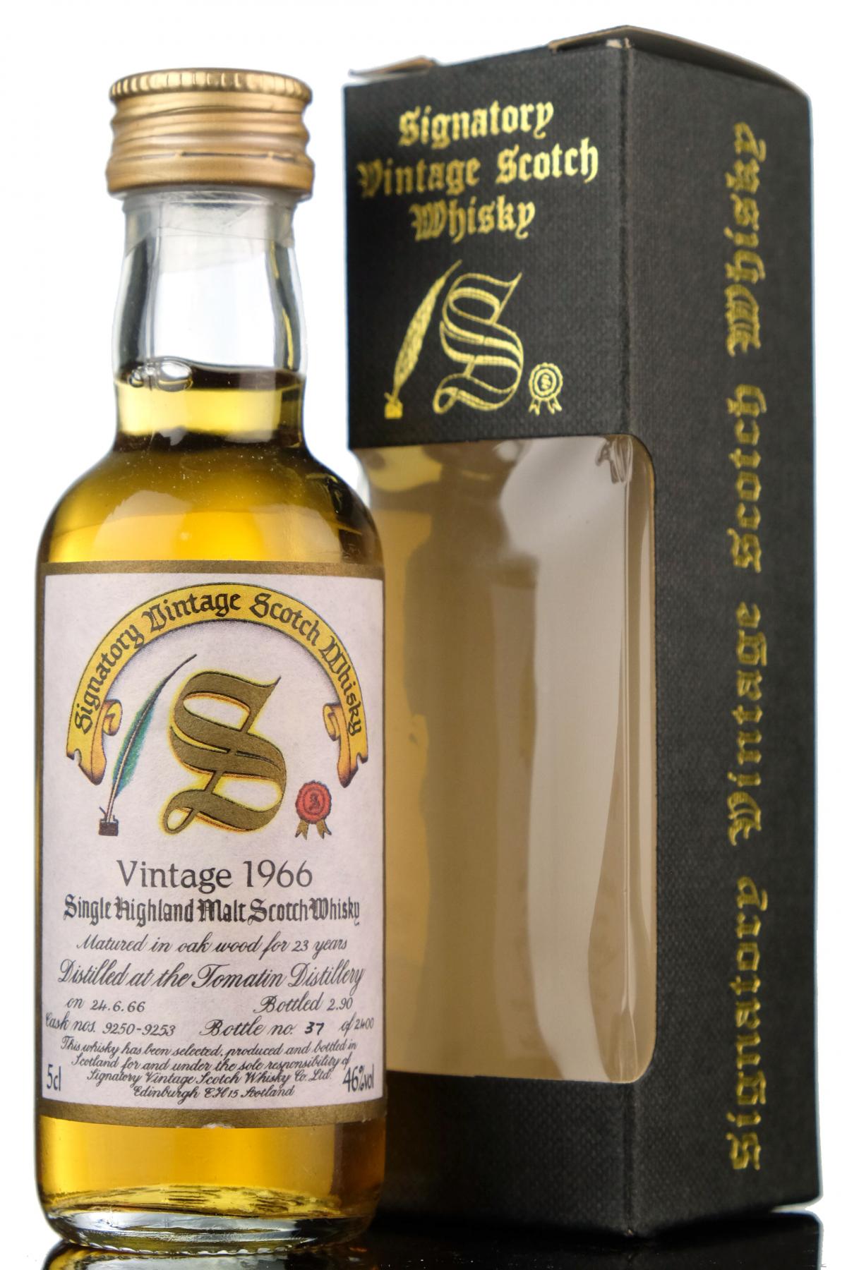 Tomatin 1966-1990 - 23 Year Old - Signatory Vintage Miniature