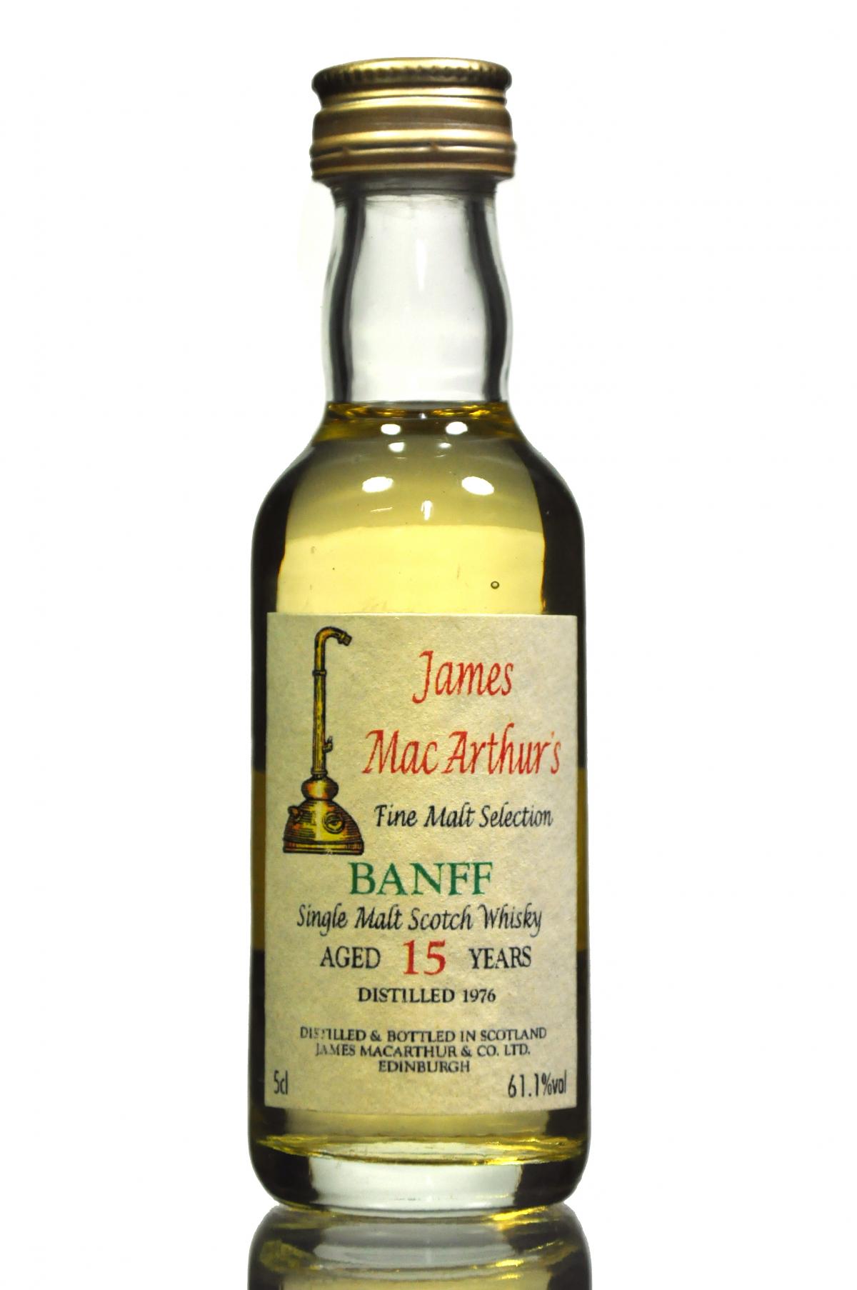 Banff 1976 - 15 Year Old - James MacArthur - Fine Malt Selection Miniature